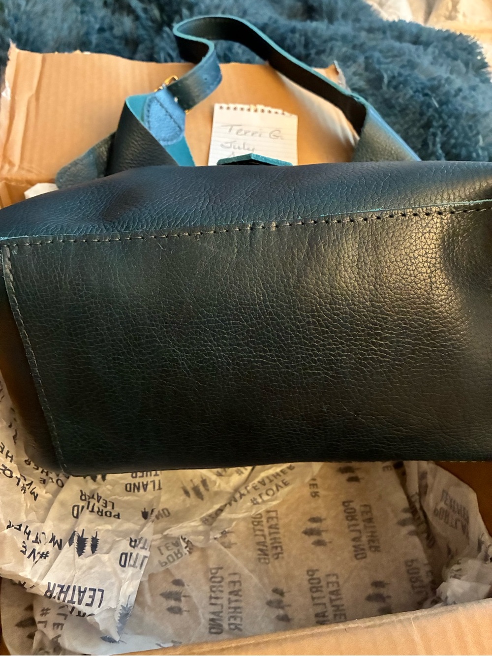 Portland Leather Caspian Flora Shoulder Bag - Picture 3 of 3